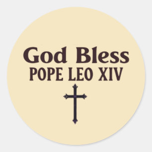 Gott segne Papst Leo XIV Runder Aufkleber
