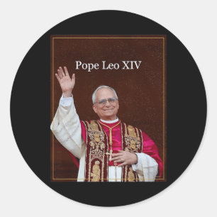 Gott segne Papst Leo Xiv Shirt Runder Aufkleber