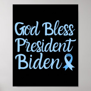 Gott segne Präsident Biden Prostatakrebs-Auszeichn Poster
