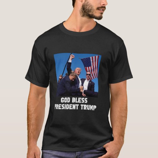 Gott segne Präsident Trump Donald Trump 2024 T Shi T-Shirt (Vorderseite)