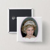 Gott segne Princess Diana Button (Vorne & Hinten)