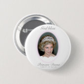 Gott segne Princess Diana Button (Vorne & Hinten)