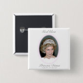 Gott segne Princess Diana Button (Vorne & Hinten)