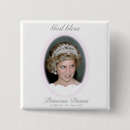 Gott segne Princess Diana Button (Vorderseite)