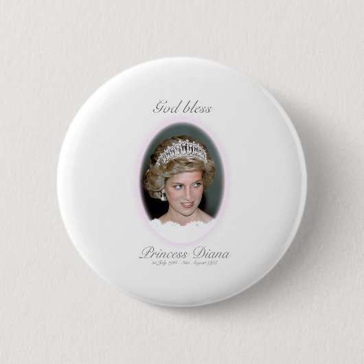 Gott segne Princess Diana Button (Vorderseite)