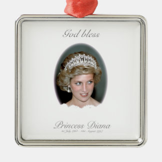 Gott segne Princess Diana Silbernes Ornament