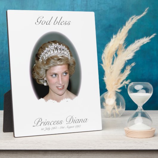 Gott segne Prinzessin Diana - Erinnerung Fotoplatte (Seite)