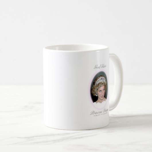 Gott segne Prinzessin Diana - Erinnerung Kaffeetasse (VorderseiteRechts)