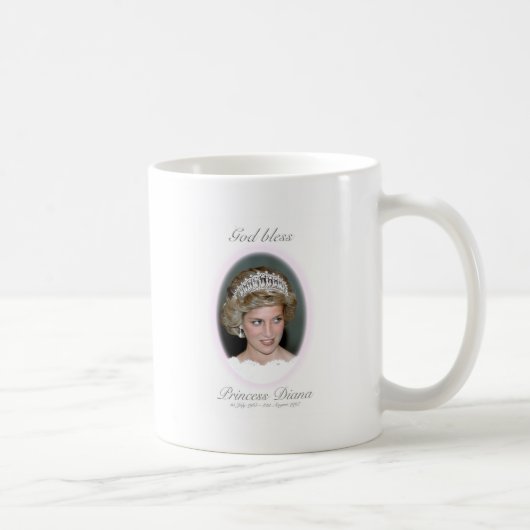 Gott segne Prinzessin Diana - Erinnerung Kaffeetasse (Rechts)