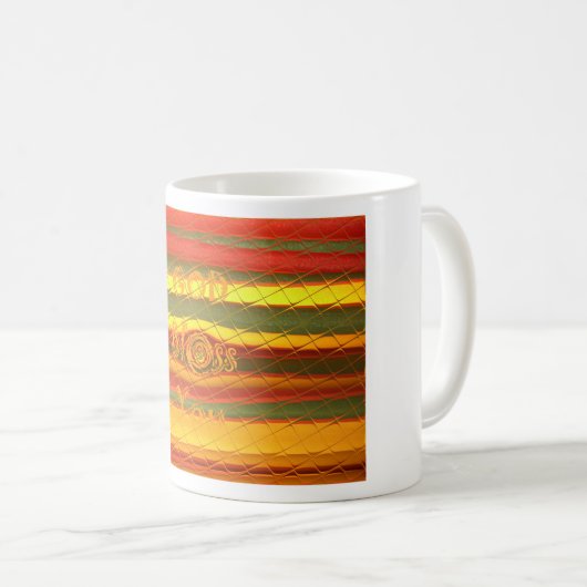 Gott segne Sie Farben Design Kaffeetasse (VorderseiteRechts)