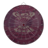 Gott segne Sie Giraffen Art Print/Design Dartscheibe (vorne)