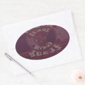 Gott segne Sie Giraffen Art Print/Design Ovaler Aufkleber (Umschlag)