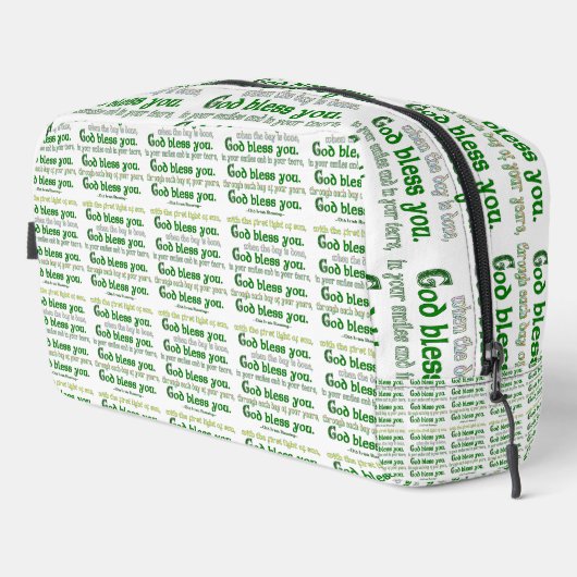 Gott segne Sie irisch segnen Waschbeutel (Rechte Ecke)