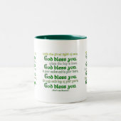 Gott segne Sie irisch segnen Zweifarbige Tasse (Mittel)