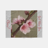 Gott segne Sie Mama rosa Blütendecke Fleecedecke (Vorderseite (Horizontal))