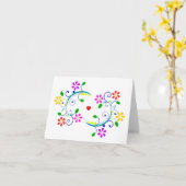 Gott segne Sie, mit Blume, Wirbel und einem Herz Karte (Gelbe Blume)