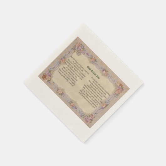 Gott segne Sie Napkins Serviette (Ecke)