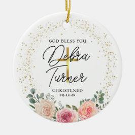 Gott segne Sie Taufe Weihnachten Keramik Ornament