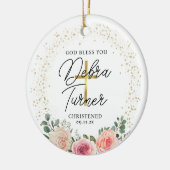 Gott segne Sie Taufe Weihnachten Keramik Ornament (Links)