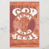 Gott segne Sie vom inspirierenden Textdesign. Briefpapier (Vorderseite)