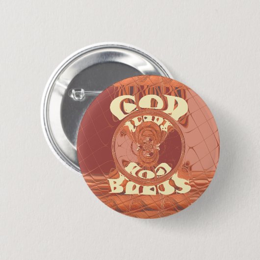 Gott segne Sie vom inspirierenden Textdesign. Button (Vorne & Hinten)