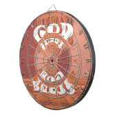 Gott segne Sie vom inspirierenden Textdesign. Dartscheibe (Vorderseite rechts)