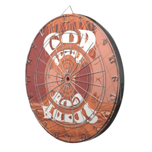 Gott segne Sie vom inspirierenden Textdesign. Dartscheibe (Vorderseite rechts)