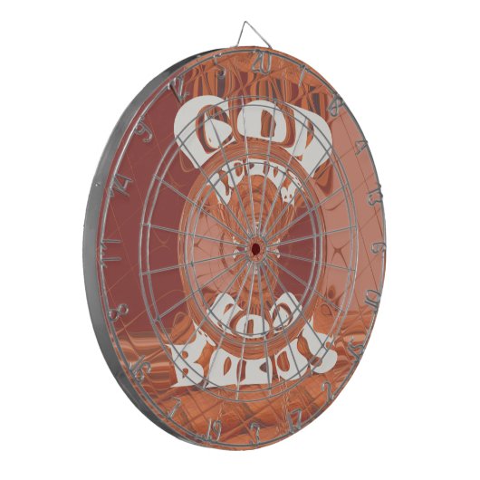 Gott segne Sie vom inspirierenden Textdesign. Dartscheibe (Vorderseite Links)