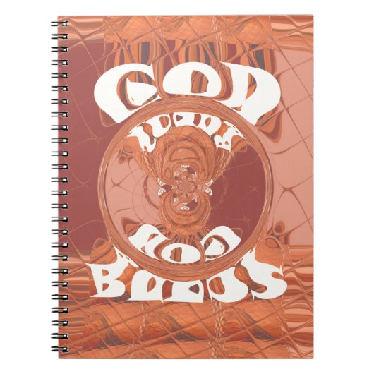 Gott segne Sie vom inspirierenden Textdesign. Notizblock (Vorderseite)