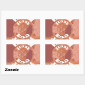 Gott segne Sie vom inspirierenden Textdesign. Rechteckiger Aufkleber (Blatt)