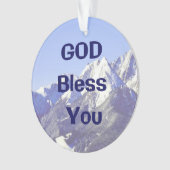 Gott segne Sie Weihnachtsschmuck Ornament (Vorderseite)