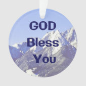 Gott segne Sie Weihnachtsschmuck Ornament (Vorderseite)