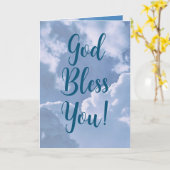 Gott segne Sie Wolken und den Himmel Karte (Gelbe Blume)