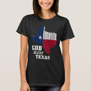 Gott segne Texas Flag Texas Unabhängigkeit Tag Bla T-Shirt