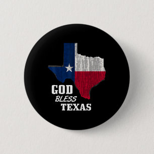 Gott segne Texas-Flagge Texas Unabhängigkeitstag B Button