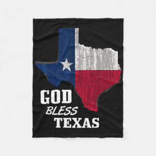 Gott segne Texas-Flagge Texas Unabhängigkeitstag B Fleecedecke