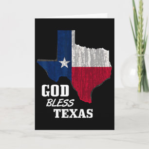Gott segne Texas-Flagge Texas Unabhängigkeitstag B Karte