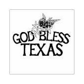 Gott segne Texas "Stolz Texan" Texas Bluebonnets Gummistempel (Prägung)