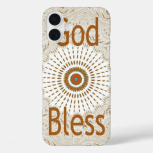"Gott segne" Text Traditionelles afrikanisches M iPhone 16 Plus Hülle