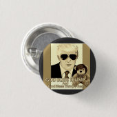 Gott segne Trump und Trumpy Bear Button (Vorne & Hinten)