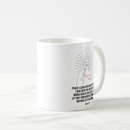 Gott segne und schütze dich. Frieden, den ich mit Kaffeetasse (VorderseiteRechts)