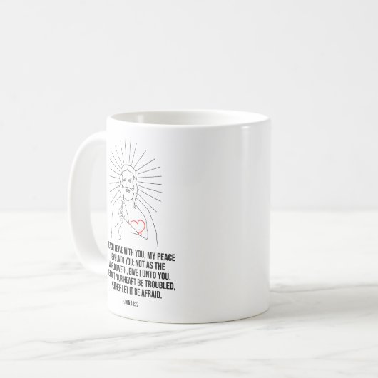 Gott segne und schütze dich. Frieden, den ich mit  Kaffeetasse (Vorderseite Links)