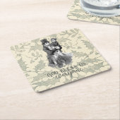 Gott segne uns alle Dickens Christmas Carol Rechteckiger Pappuntersetzer (angewinkelt)