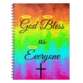"Gott segne uns alle" Rainbow SpiralNotebook Notizblock (Vorderseite)