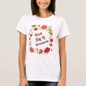 Gott segne uns alle Thanksgiving-/Herbst-Christlic T-Shirt (Vorderseite)