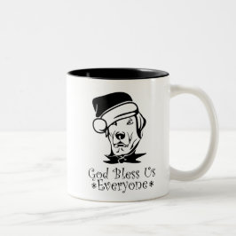 Gott segne uns alle zweifarbige tasse