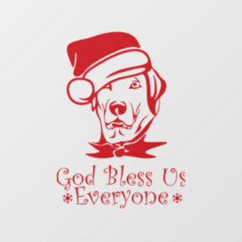 Gott segne uns (Hund) Fensteraufkleber