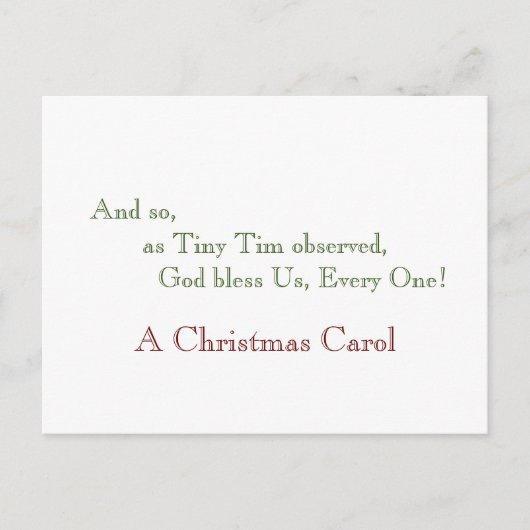 Gott segne uns, jeder! Postkarte (Vorderseite)