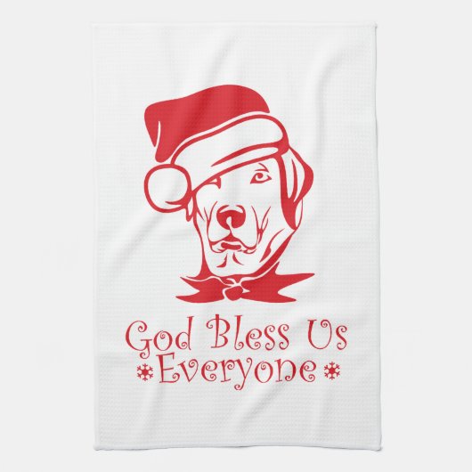 Gott segne uns Weihnachten Handtuch (Vertikal)
