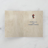 Gott segne unser Militär, betet Hände/Flagge Karte (Innenseite)